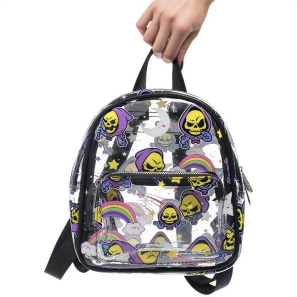 KILLSTAR x Skeletor ✦ Clear PU Mini Backpack ✦ Black Purple Graphic Limited NWT - Picture 5 of 7